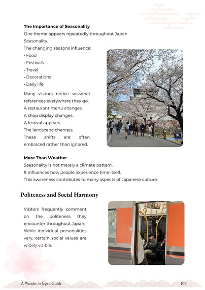 A Wander in Japan Guide: First-Time Visitor Handbook (Digital PDF)