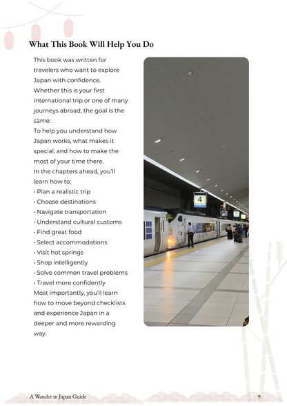 A Wander in Japan Guide: First-Time Visitor Handbook (Digital PDF)