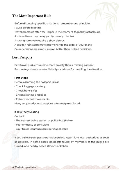 A Wander in Japan Guide: First-Time Visitor Handbook (Digital PDF)