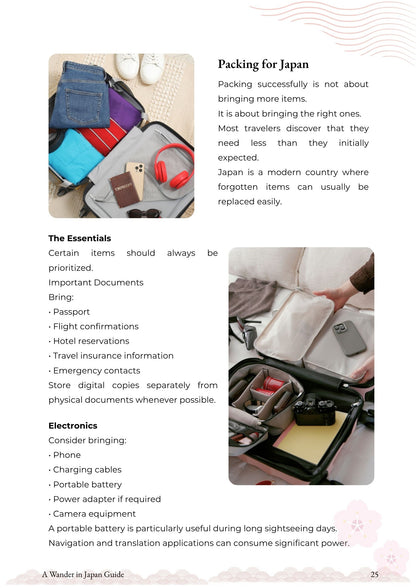 A Wander in Japan Guide: First-Time Visitor Handbook (Digital PDF)