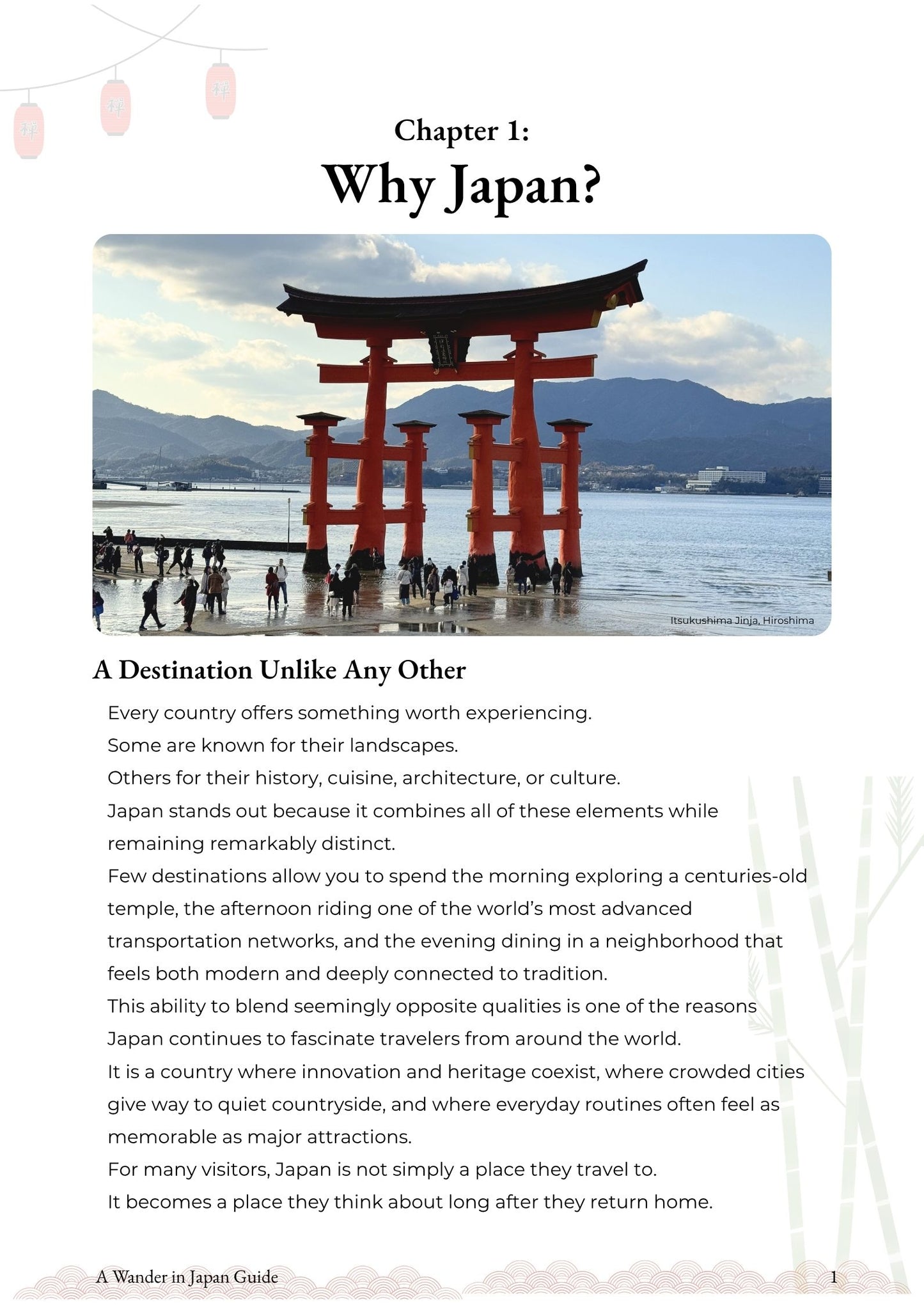 A Wander in Japan Guide: First-Time Visitor Handbook (Digital PDF)